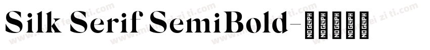 Silk Serif SemiBold字体转换